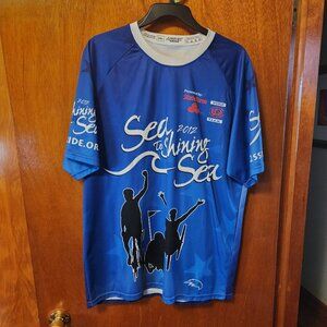 Men's 2XL Hawk Racing World Team 2012 Sea to Shining Sea Bicycling T-Shirt